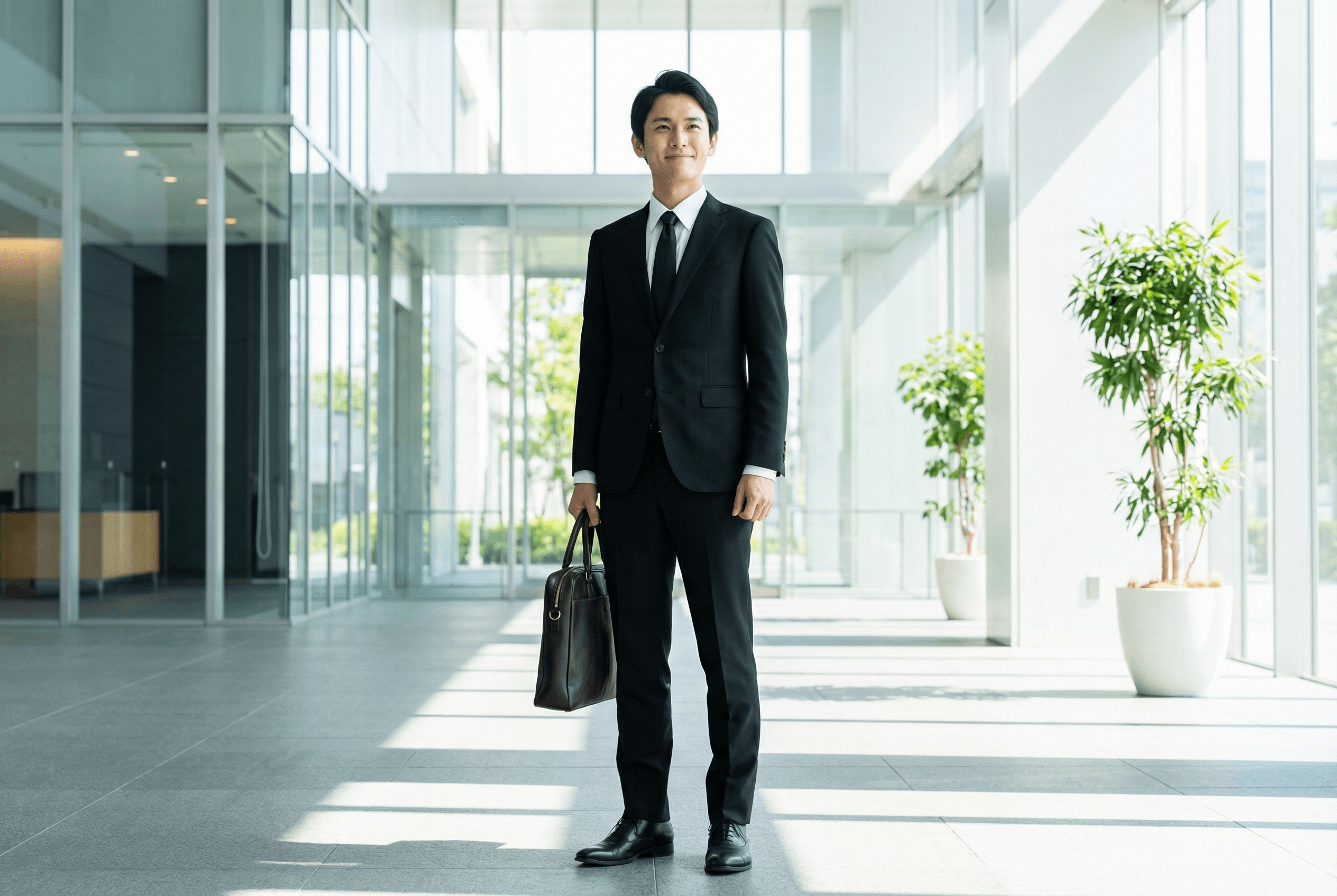 就活スーツの着用イメージ
